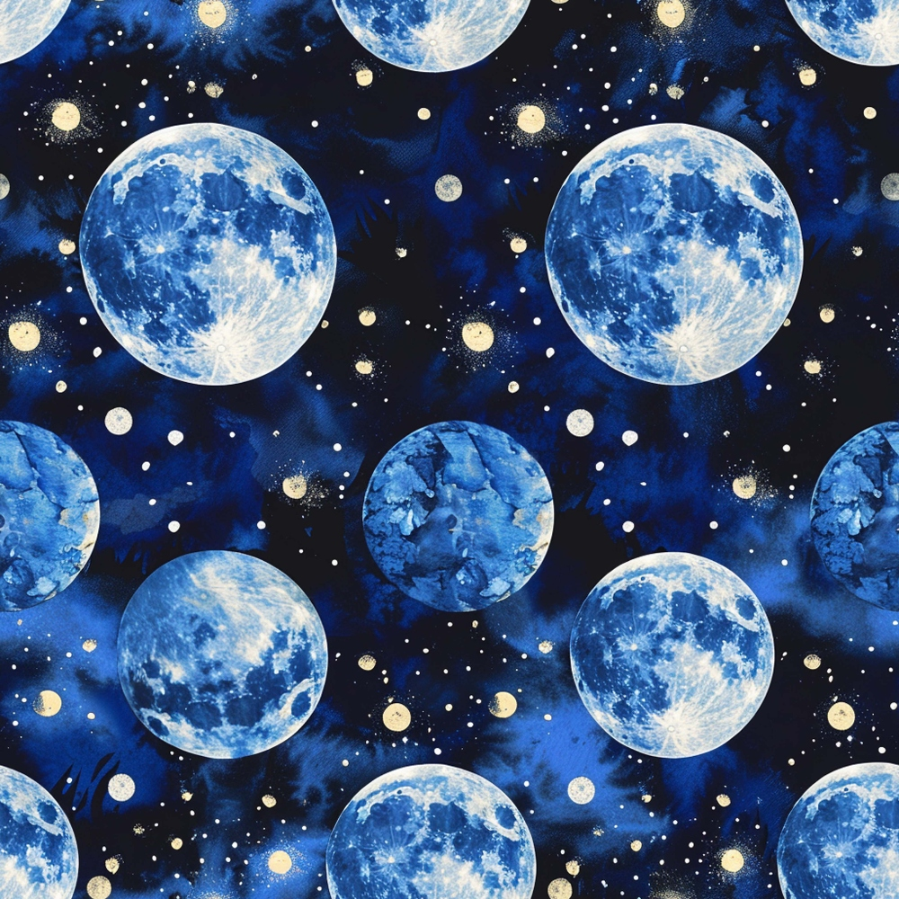 Painted Planets Pattern 19 Minky Fabric