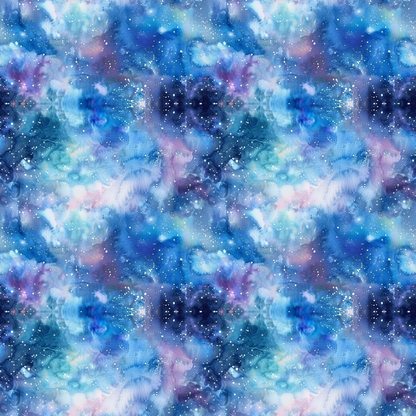 Painted Planets Pattern 1 Minky Fabric
