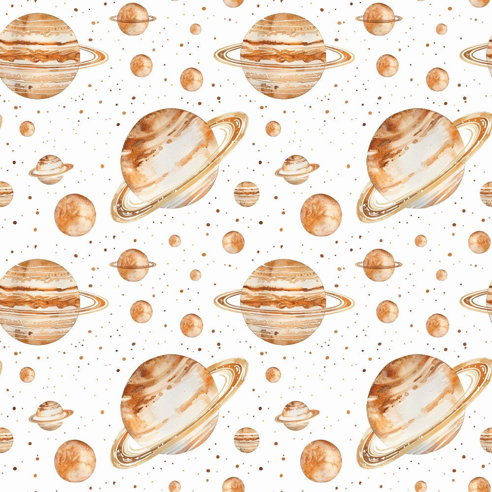 Painted Planets Pattern 5 Minky Fabric
