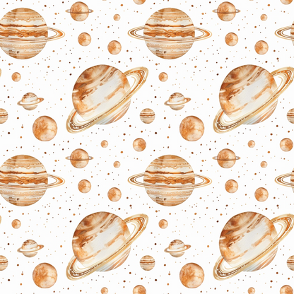 Painted Planets Pattern 5 Minky Fabric