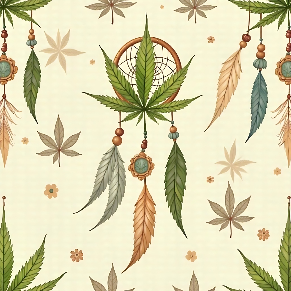 Hemp Dreamcatcher Pattern 10 Minky Fabric