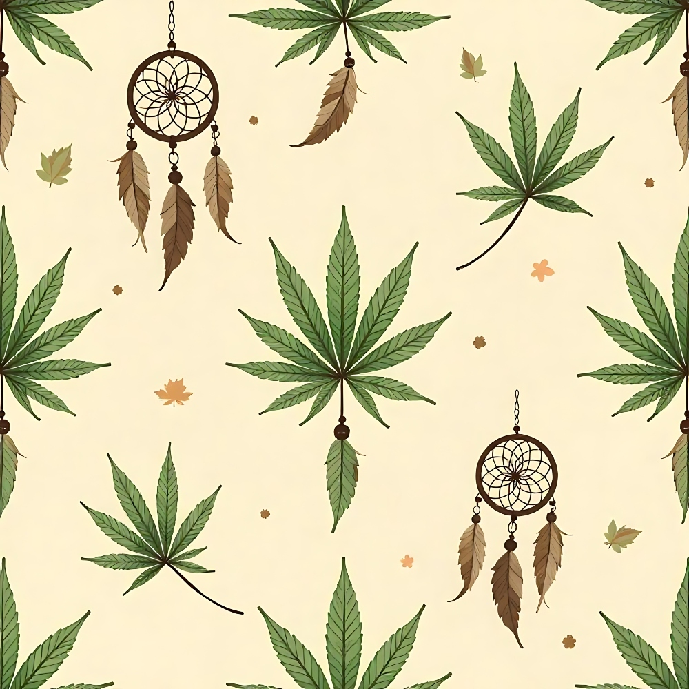 Hemp Dreamcatcher Pattern 11 Minky Fabric