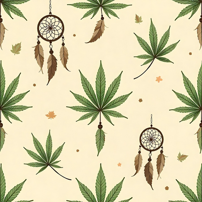 Hemp Dreamcatcher Pattern 11 Minky Fabric
