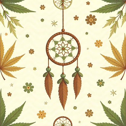 Hemp Dreamcatcher Pattern 12 Minky Fabric