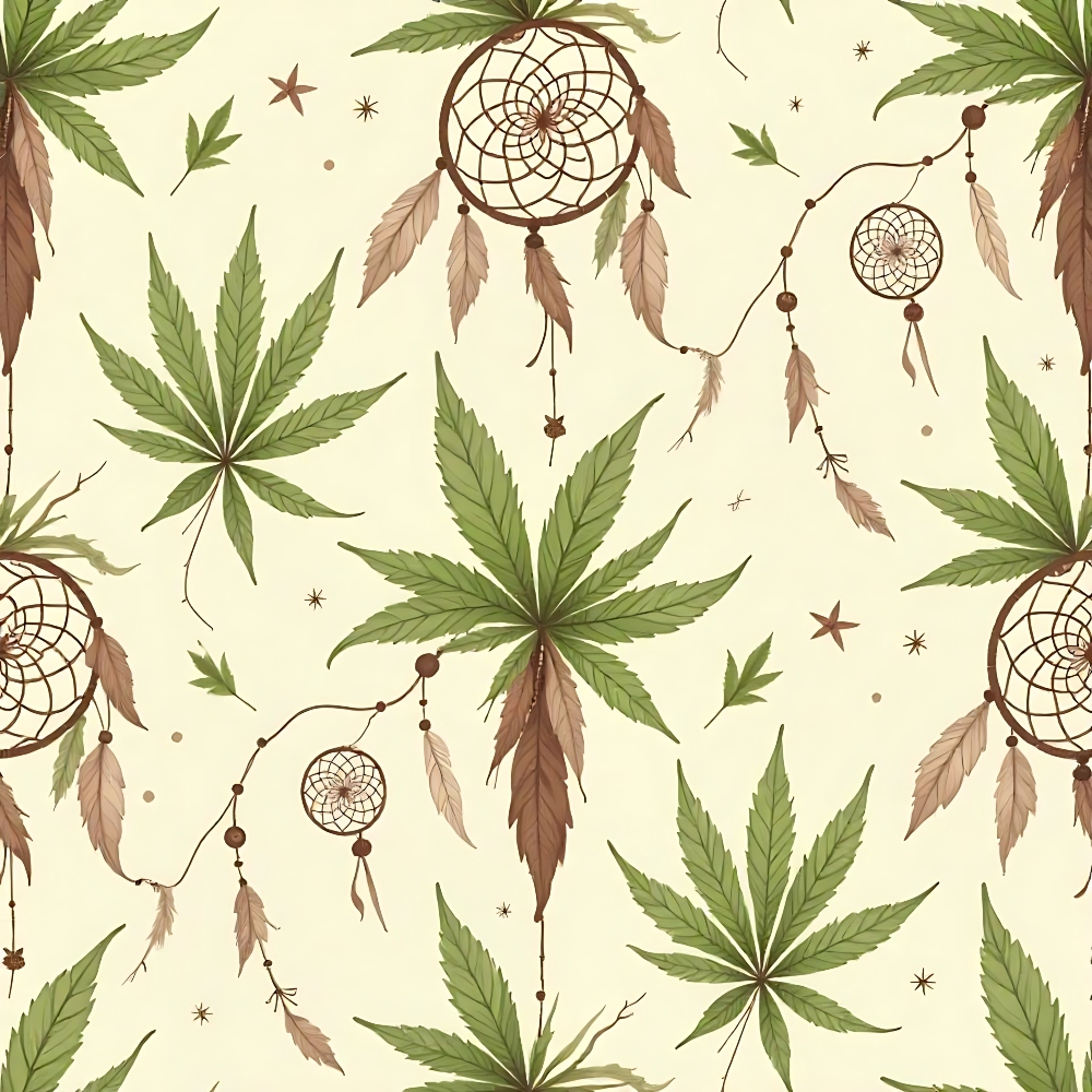 Hemp Dreamcatcher Pattern 3 Minky Fabric