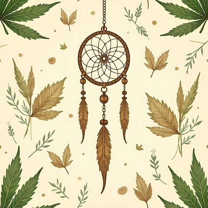 Hemp Dreamcatcher Pattern 4 Minky Fabric