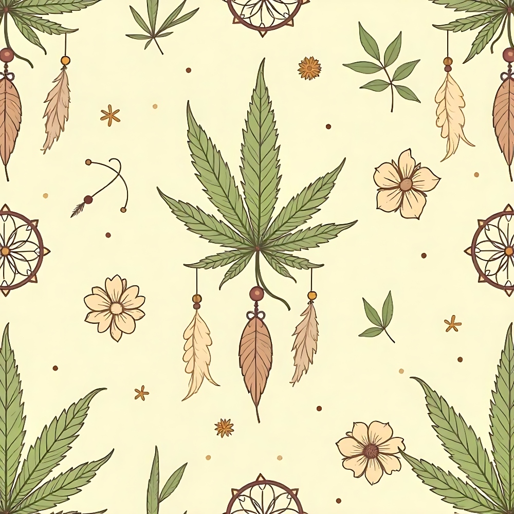 Hemp Dreamcatcher Pattern 7 Minky Fabric