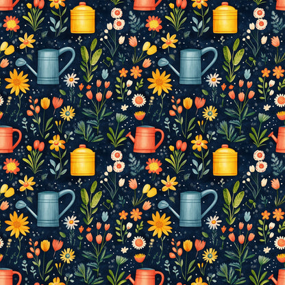 Sow and Tell Gardening Pattern 1 Quilting Cotton Fabric