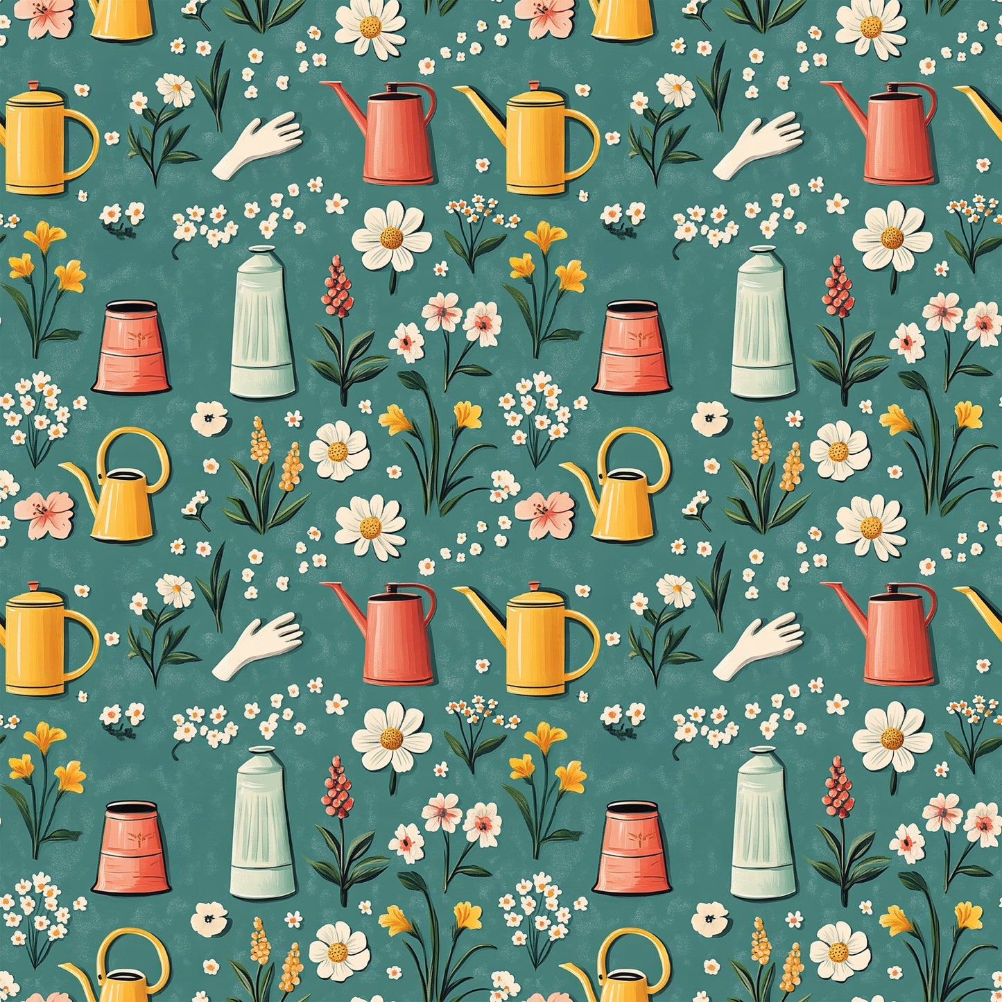 Sow and Tell Gardening Pattern 10 Quilting Cotton Fabric