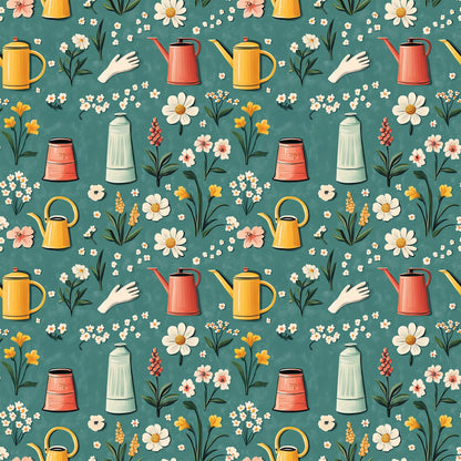 Sow and Tell Gardening Pattern 10 Quilting Cotton Fabric
