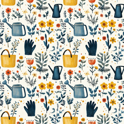 Sow and Tell Gardening Pattern 12 Quilting Cotton Fabric