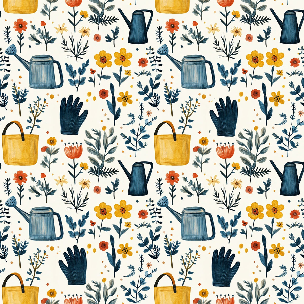Green Thumb Blooms Pattern 12 Minky Fabric