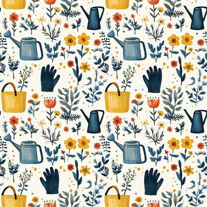 Green Thumb Blooms Pattern 12 Minky Fabric
