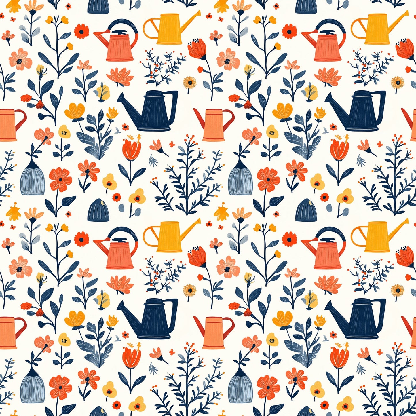 Sow and Tell Gardening Pattern 2 Quilting Cotton Fabric