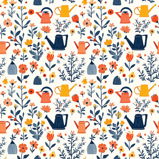Sow and Tell Gardening Pattern 2 Quilting Cotton Fabric