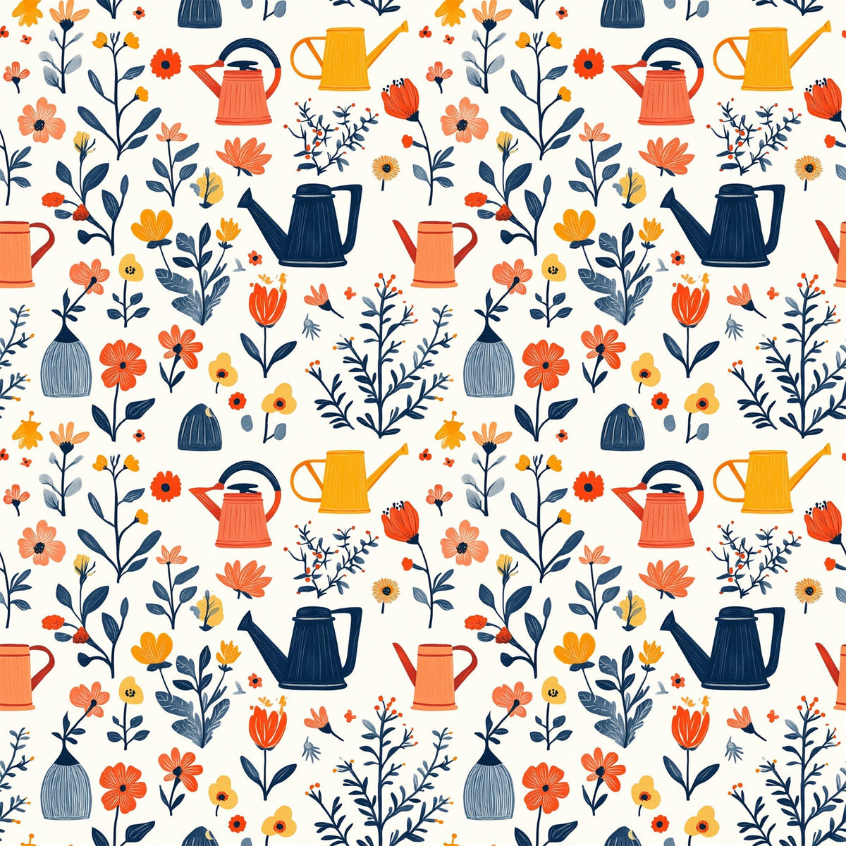 Green Thumb Blooms Pattern 2 Minky Fabric