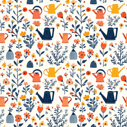 Green Thumb Blooms Pattern 2 Minky Fabric