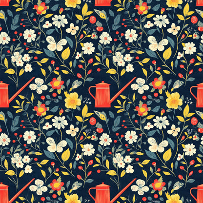 Sow and Tell Gardening Pattern 3 Quilting Cotton Fabric