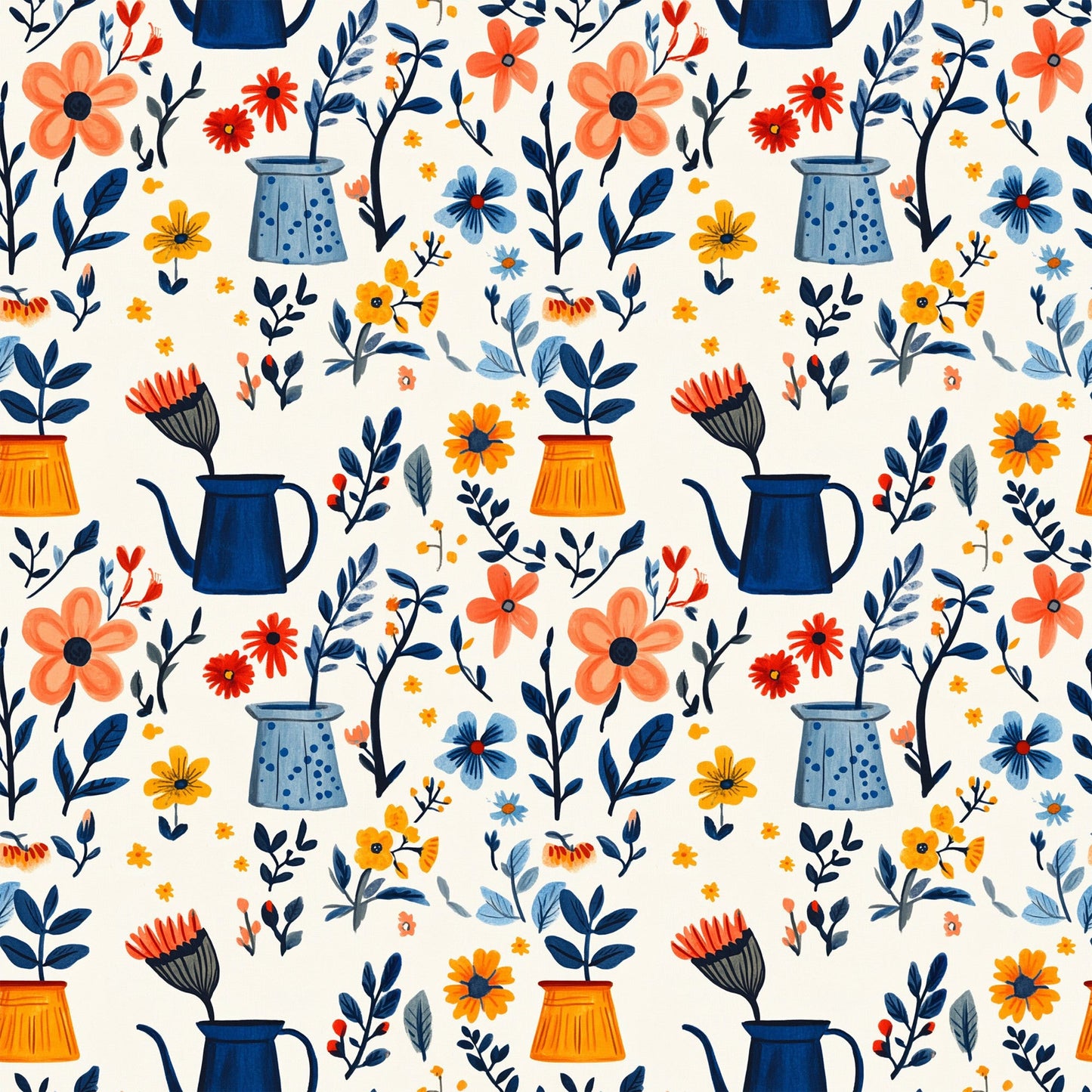 Sow and Tell Gardening Pattern 5 Quilting Cotton Fabric