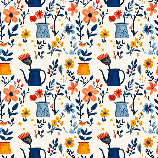 Sow and Tell Gardening Pattern 5 Quilting Cotton Fabric