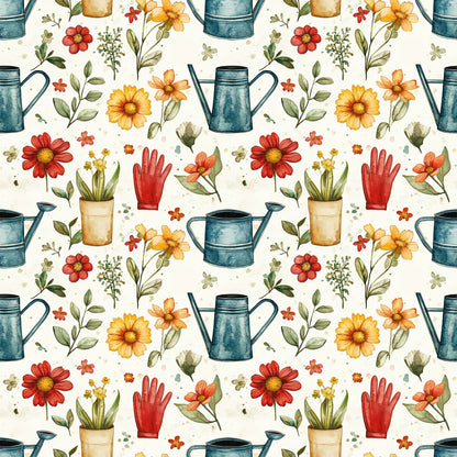 Sow and Tell Gardening Pattern 6 Quilting Cotton Fabric