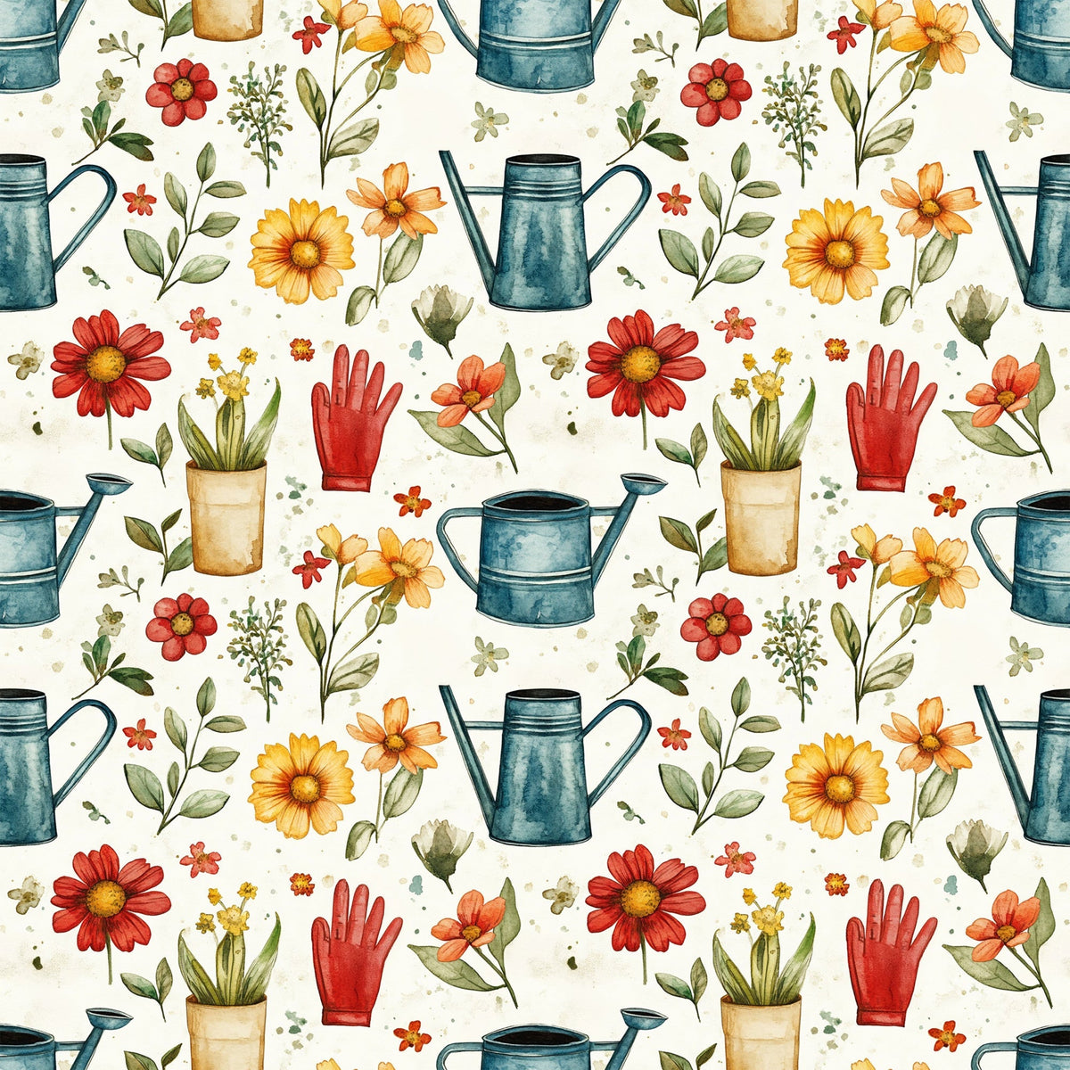 Green Thumb Blooms Pattern 6 Minky Fabric