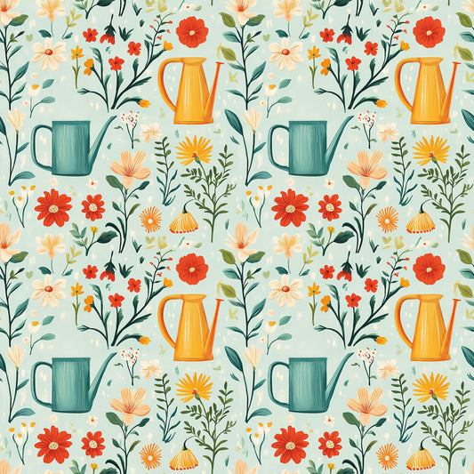 Sow and Tell Gardening Pattern 7 Quilting Cotton Fabric