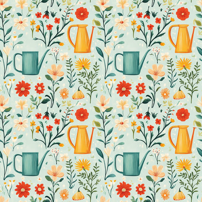 Sow and Tell Gardening Pattern 7 Quilting Cotton Fabric