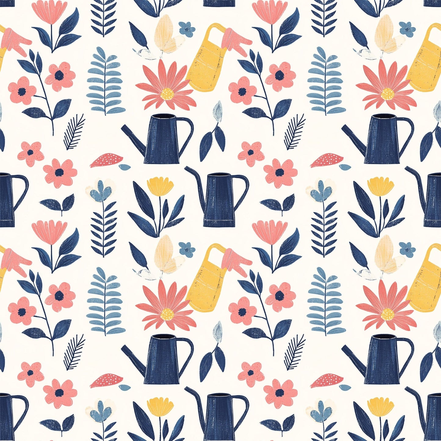 Sow and Tell Gardening Pattern 8 Quilting Cotton Fabric