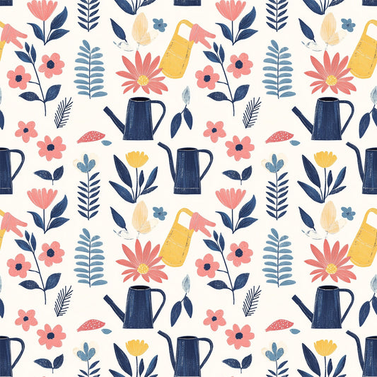 Sow and Tell Gardening Pattern 8 Quilting Cotton Fabric