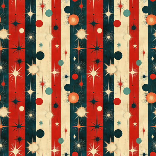 Sparkleworks Mid-Century 4th of July Pattern 11 Quilting Cotton Fabric