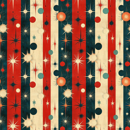 Sparkleworks Mid-Century 4th of July Pattern 11 Quilting Cotton Fabric
