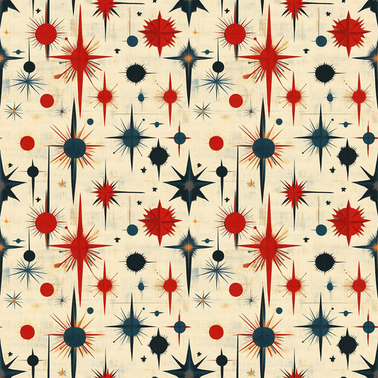 Sparkleworks Mid-Century 4th of July Pattern 12 Quilting Cotton Fabric