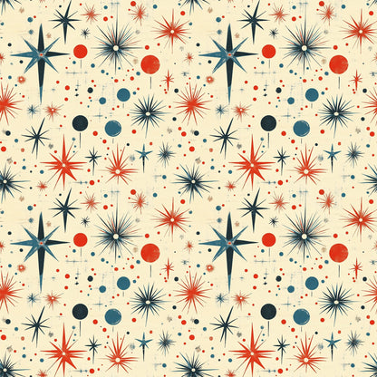 Sparkleworks Mid-Century 4th of July Pattern 1 Quilting Cotton Fabric
