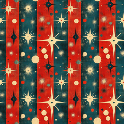 Sparkleworks Mid-Century 4th of July Pattern 2 Quilting Cotton Fabric