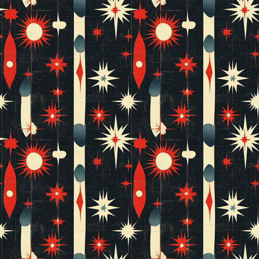 Sparkleworks Mid-Century 4th of July Pattern 3 Quilting Cotton Fabric