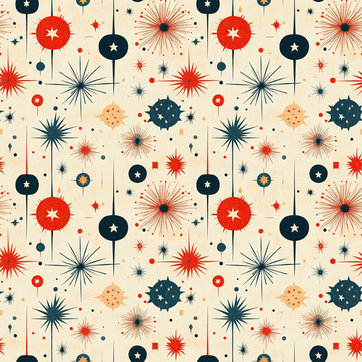 Sparkleworks Mid-Century 4th of July Pattern 4 Quilting Cotton Fabric
