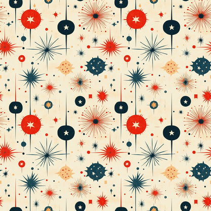 Sparkleworks Mid-Century 4th of July Pattern 4 Quilting Cotton Fabric