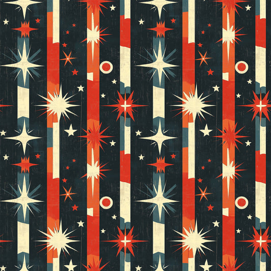 Sparkleworks Mid-Century 4th of July Pattern 6 Quilting Cotton Fabric