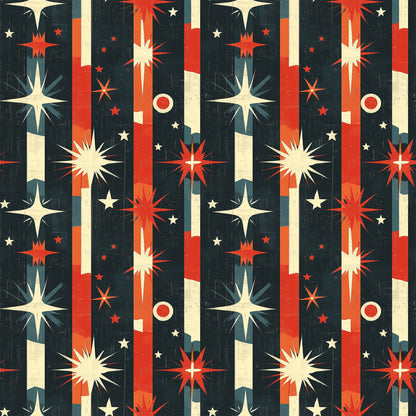 Sparkleworks Mid-Century 4th of July Pattern 6 Quilting Cotton Fabric