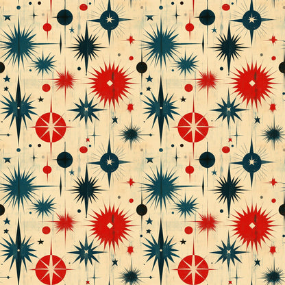 Sparkleworks Mid-Century 4th of July Pattern 8 Quilting Cotton Fabric