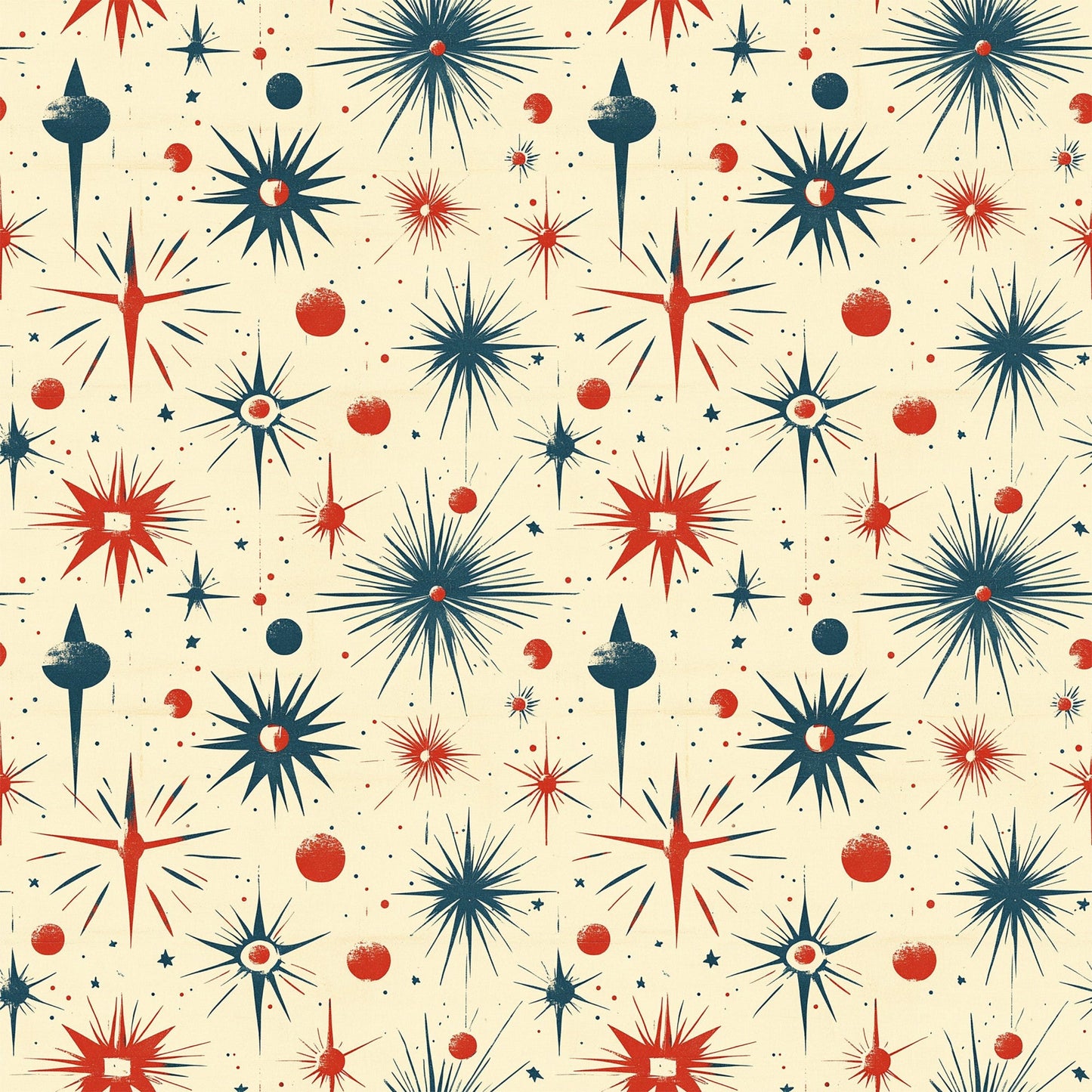 Sparkleworks Mid-Century 4th of July Pattern 9 Quilting Cotton Fabric