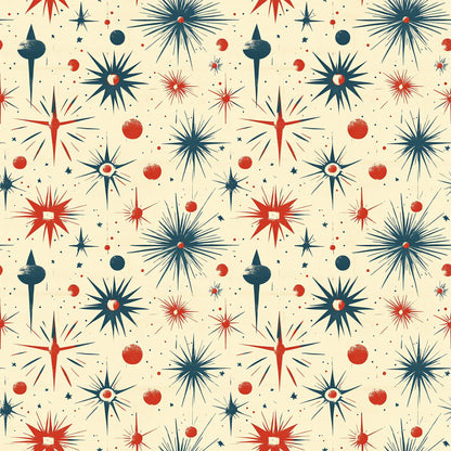 Sparkleworks Mid-Century 4th of July Pattern 9 Quilting Cotton Fabric