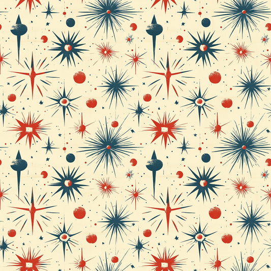 Sparkleworks Mid-Century 4th of July Pattern 9 Quilting Cotton Fabric