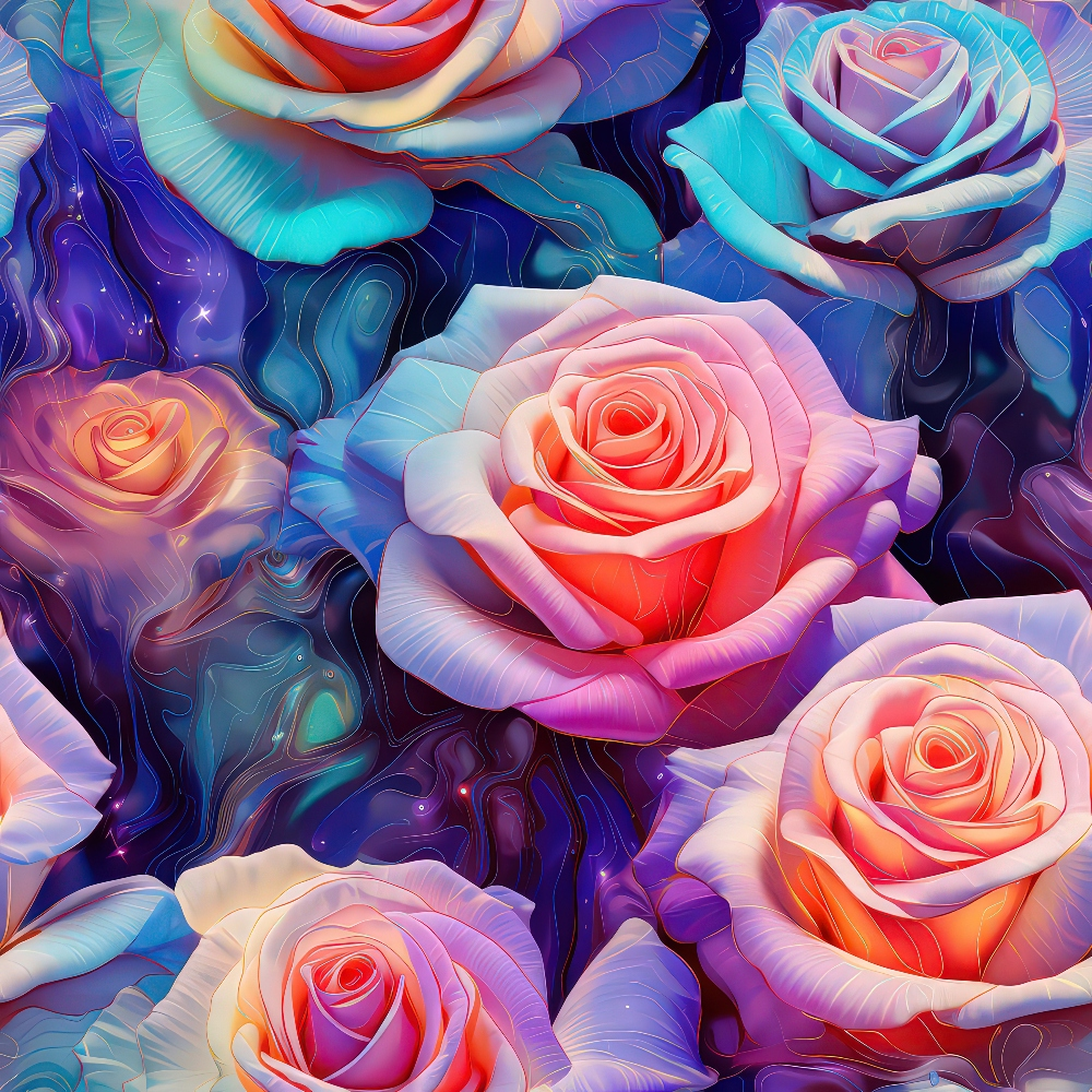 Stardust Blooms Pattern 3 Minky Fabric