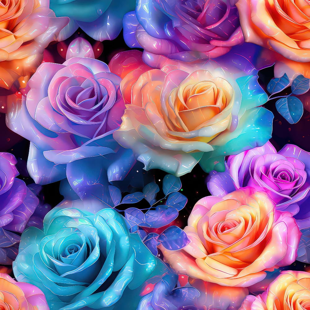 Stardust Blooms Pattern 4 Minky Fabric