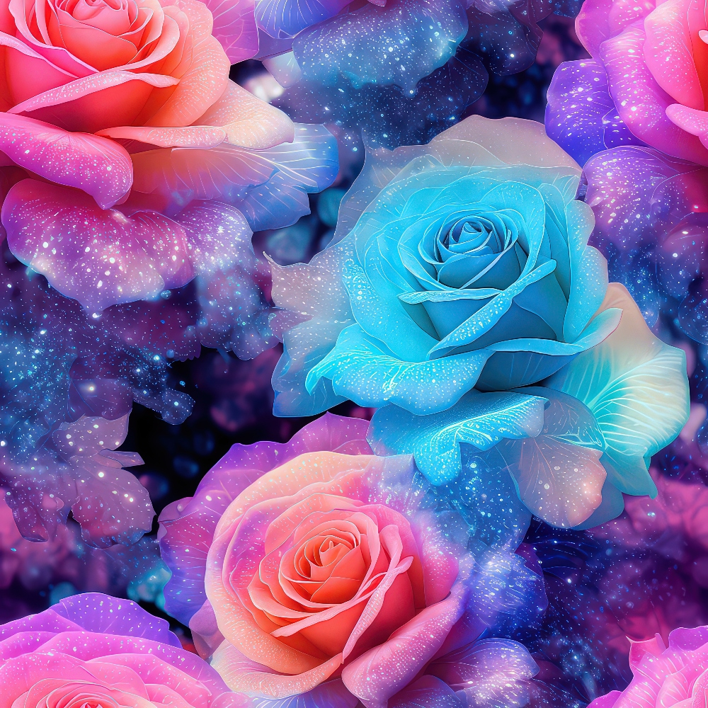 Stardust Blooms Pattern 5 Minky Fabric