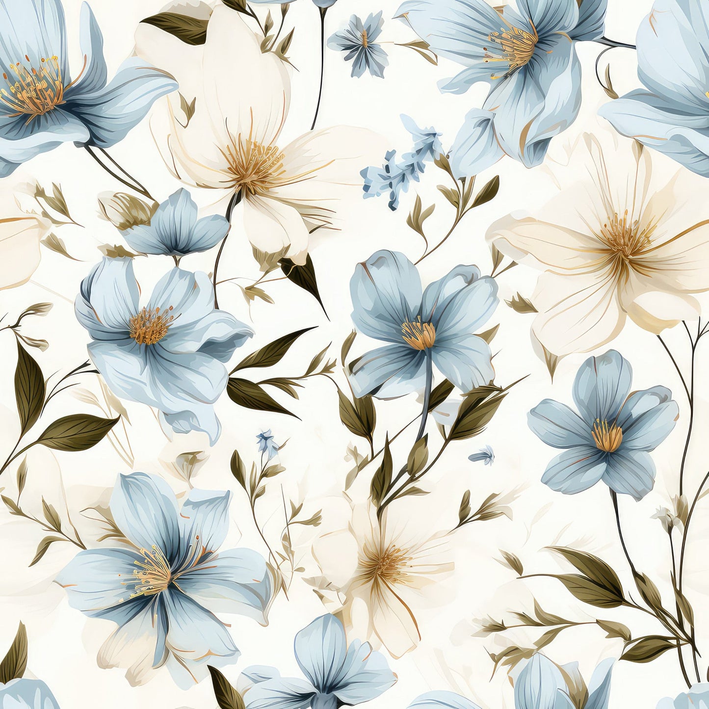 Sparse Flowers Pattern 11 Quilting Cotton Fabric