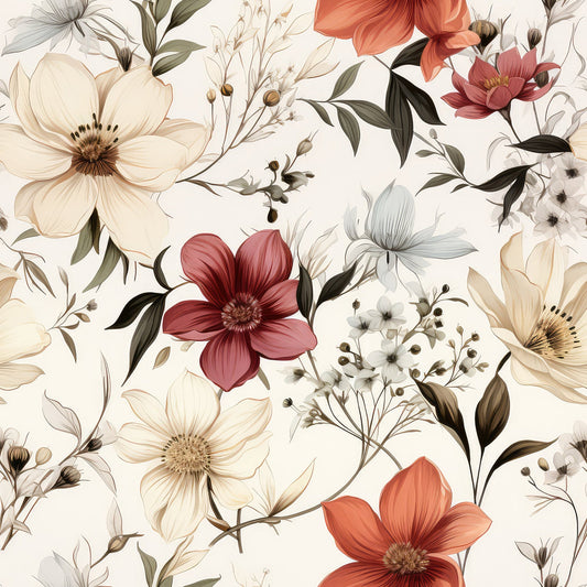 Airy Blooms Pattern 12 Minky Fabric
