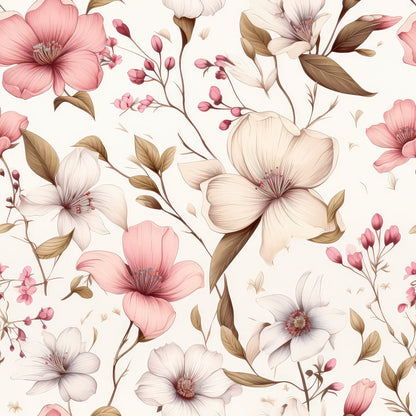 Airy Blooms Pattern 1 Minky Fabric